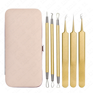 Juego de 6 Herramientas Extractoras de Acné y Puntos Negros de Acero Inoxidable con Logotipo Personalizado para el Cuidado Facial - Product Image 5