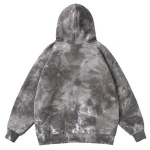 Sweat à capuche surdimensionné personnalisé en coton délavé à l'acide, effet tie-dye, grammage lourd premium, avec logo personnalisé OEM, style vintage - Product Image 2
