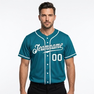 Camiseta de Béisbol Personalizada para Equipo, Impresión por Transferencia de Calor a Doble Cara, 100% Poliéster, Secado Rápido, Absorción de Humedad, Transpirable, para Partidos - Product Image 6