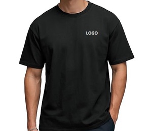 T-shirt pour homme 100% coton avec logo personnalisé, respirant, manches courtes, col rond, tee-shirt uni, streetwear décontracté - Product Image 5