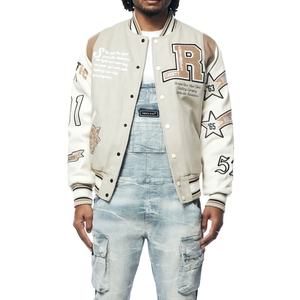 Belle conception Letterman College Baseball Jacket pour hommes Acheter en gros Logo personnalisé Broderie Écusson en cuir Manches Varsity Jackets - Product Image 1