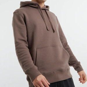 Sweat à capuche oversize en mélange de coton avec fermeture éclair, imprimé délavé, brodé, écologique, pour homme, motif hiver, poche, color block, polaire - Product Image 3