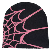 Bonnet en tricot jacquard respirant et imperméable de couleur personnalisée avec logo personnalisé en relief, casquette d'hiver unisexe, style décontracté