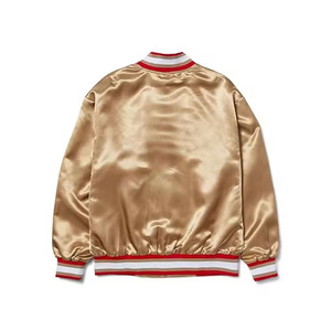 Chaqueta Bomber Personalizada de Seda Satinada Ecológica, Moda Primavera 2026, Venta al Por Mayor, Bordado con Logotipo y Color Personalizados - Product Image 5