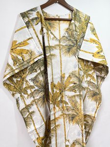 Robe kaftan indienne florale en coton fait main pour femme, tenue de plage, vêtement de nuit, maxi - Product Image 5