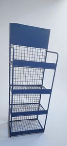 Heavy Duty Metal Casual Indoor <b>Display</b> <b>Rack</b> with Easy Assembly 4 Shelves Wall-Mounted Multi-Purpose Retail Storage Shelf - Product Image 2
