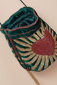 Ethnic Silk Embroidery Bead Work Cotton Potli Bag Indian Handmade Luxury Bridal Drawstring <b>Handbag</b> Pearl <b>Sequins</b> Party Purse - Product Image 2