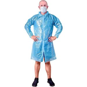 Unisex 30 Pack blu monouso in polipropilene camice da laboratorio 2XL taglia Non tessuto a prova di liquido impermeabile per uomo donna - Product Image 1