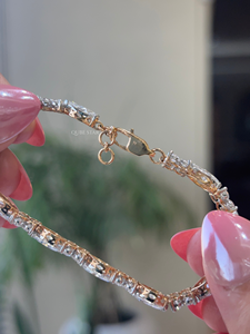 Elegante Pulsera de Diamantes Creados en Laboratorio con Corte Marquesa de 8.00 Quilates, Joyería de Oro con Eslabones Florales Tipo Tenis, Regalo de Compromiso, Boda, Novia, Oro 14K - Product Image 4