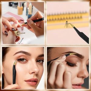 Pinzas Profesionales de Acero Inoxidable con Punta Curva para Extensión de Pestañas, para Pestañas de Mega Volumen, Pinzas de Precisión de 90 Grados - Product Image 5