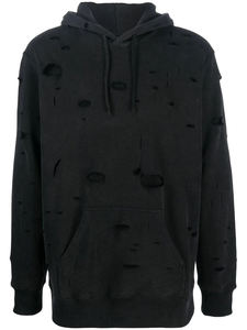 Wholesale 380gsm Acid <b>Wash</b> Distressed Hoodies Custom <b>Tech</b> Fleece Oversized Drop Shoulder Long Sleeve Hoodie Printed Cotton - Product Image 3