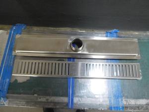 Canal de douche léger en acier inoxydable chromé noir moderne de 25cm égouttoir de grille de douche pour application dans la salle de bain - Product Image 2