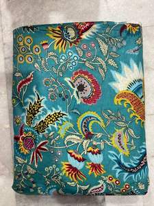 Bohemian Floral Printed Eco-Friendly Organic Cotton Fabric for Dresses Home Textiles <b>Bags</b> Curtains Premium Multicolor Design - Product Image 5