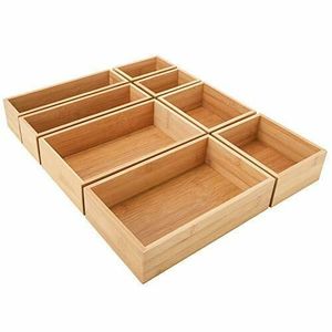 Bamboo Flatware <b>Drawer</b> Organizer Wooden <b>Storage</b> Tray for Kitchen Cabinet Countertop and Dining Room Use - Product Image 6