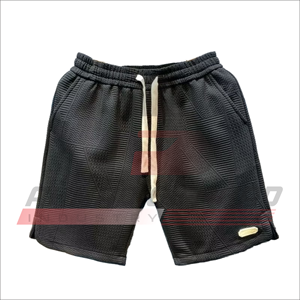 Men's Black Geometric Pattern Knitted Breathable <b>Sport</b> <b>Shorts</b> Regular Fit <b>Short</b> Length - Product Image 1