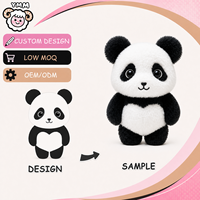 Fabricant de poupées en peluche personnalisées OEM/ODM, jouet en peluche panda mignon de 13 cm pour cadeaux en gros et vente au détail
