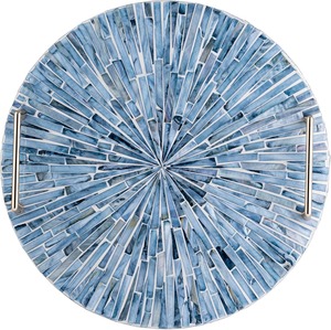 Sous-plats modernes en nacre bleue naturelle du Vietnam pour les repas quotidiens et la décoration de table - Product Image 4