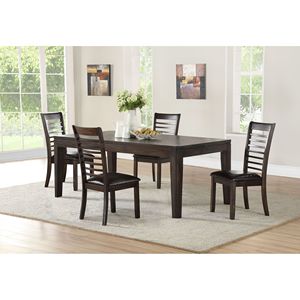 Set da pranzo alleato 5 pezzi marrone scuro per la sala da pranzo - Product Image 1