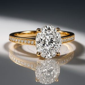 Elegant Design 14k Rose Gold Engagement <b>Ring</b> Classic Proposal <b>Ring</b> With Oval Cut Moissanite Diamond Wedding Jewelry Gift - Product Image 1