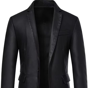 Chaqueta de Cuero Genuino de Diseñador al por Mayor, Abrigo de Alta Calidad, Chaqueta de Cuero de Moda Casual Más Vendida - Product Image 1