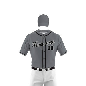 Ensemble d'uniformes de baseball pour adultes de haute qualité en gros, logo personnalisé, nouveau design, respirant, séchage rapide, vêtements de sport d'été écologiques - Product Image 5