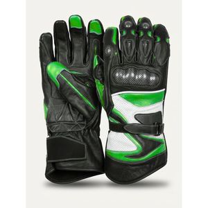 ถุงมือขี่มอเตอร์ไซค์หนังสีดำสำหรับผู้ชาย สำหรับฤดูหนาว ระบายอากาศได้ดี กันน้ำ รองรับหน้าจอสัมผัส เหมาะสำหรับขี่จักรยานและแข่งรถกลางแจ้ง - Product Image 6