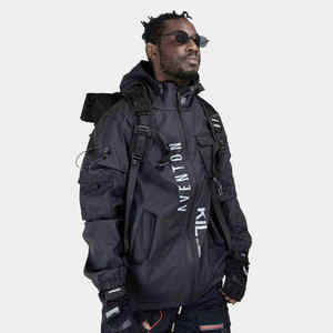 Unisex Waterproof <b>Techwear</b> <b>Jacket</b> Windbreaker with Multi-Pockets Tactical Streetwear Functional Outerwear Wholesale - Product Image 2