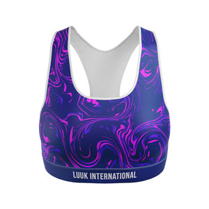 Soutien-gorge de sport pour femmes, conception de logo personnalisé, sublimation, gym, fitness, yoga, entraînement, vêtements de sport, performance, fabricant en gros - Product Image 4