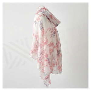 NORTII APPYIG4CH Bufanda Larga de Gasa Floral para Mujer, Elegante, para Uso Diario en Primavera, Estampado Amigable con la Piel, Accesorio - Product Image 3