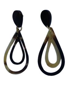 Pendientes Colgantes de Cuerno de Búfalo Natural Chapados en Oro Hechos a Mano de Alta Calidad para Mujer, Accesorio de Moda de Tendencia, Gran Venta - Product Image 2