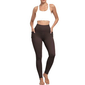 2026 Latest Arrival Legging For Women's High Elasticity Waistband Anti Bacterial Tummy Control Pockets Wear <b>Tight</b> Oem Service - Product Image 1