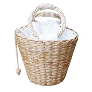 Sac seau en jacinthe d'eau fait main avec bandoulière amovible - Product Image 5