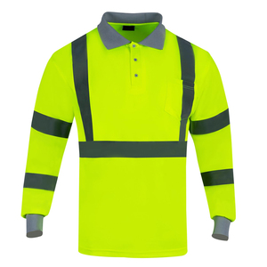 Camisa de Trabajo de Manga Larga Transpirable de Alta Visibilidad con Cinta Reflectante, Certificada CE, para Ropa de Trabajo de Construcción - Product Image 1