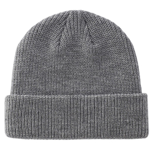 Gorro de Punto Gris Liso de Alta Calidad, Gorro de Invierno Cálido con Borde, Gorro de Acrílico Suave Personalizado para Hombres y Mujeres, Informal para Exteriores - Product Image 2