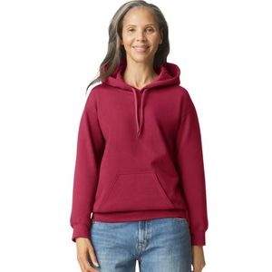 Burgundy Womens Pullover Hoodie Long Sleeve Fleece <b>Sweatshirt</b> Kangaroo Pocket Casual Custom Logo Wholesale Hooded Top Supplier - Product Image 1