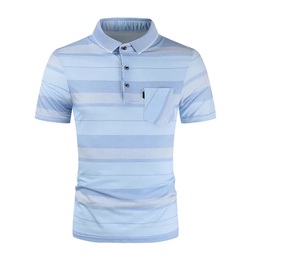 Camiseta de Golf Personalizada con Patrón Sólido, Tela de Lona de Alta Calidad para Hombre, Logotipo Bordado, Secado Rápido y Transpirable - Product Image 2