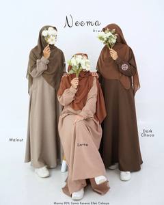 Conjunto de Abaya, Neema, Bufanda y Chal para Uso Diario, Elegante, Casual, Moderno, Vestido Largo a Cuadros con Cierre de Cremallera para Mujeres Musulmanas, ODM, Superventas - Product Image 5