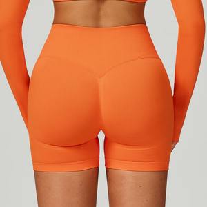 Shorts de sport pour femmes en spandex et polyester, coupe ajustée, haute qualité, pour la course et l'entraînement, vente en gros personnalisée - Product Image 4