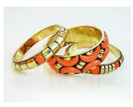 Ensemble de bracelets en laiton plaqué or avec incrustation de résine en forme de goutte d'eau, style serti, bijoux unisexes à la mode - Product Image 3