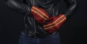 Gants de moto décontractés en cuir de qualité supérieure avec protections résistantes aux chocs, conception de protection renforcée pour une utilisation en extérieur - Product Image 4