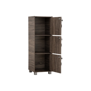 Caja de Almacenamiento Moderna de Tablero Laminado con Acabado Roble Fleton, Organizador Multiusos de Tres Niveles con Cerradura y Llaves Separadas - Product Image 4