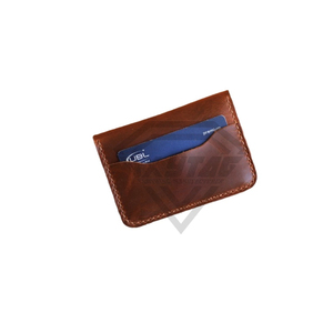 Porte-cartes en cuir véritable sur mesure, fin et minimaliste, pour homme, fait main, mini étui pour cartes de crédit, fournisseur d'usine - Product Image 1
