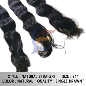 Paquetes de cabello humano virgen recto Natural Remy 100%, cutícula alineada, Frontal sin enredos, materia prima sin químicos incluida - Product Image 6