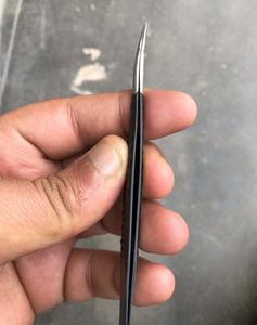 Pince à cils noire à 90 degrés emballage Marque privée Extensions de cils en acier inoxydable Pince à épiler à pointe en fibre Pince à cils personnalisée - Product Image 2