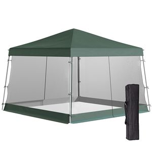 Tenda Pop-up a Rete 3x3 Metri con Altezza Regolabile e Borsa per il Trasporto per Uso Esterno e Giardino - Product Image 1