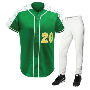 High Quality Custom Logo <b>Baseball</b> Uniforms Breathable Polyester/Cotton Men's Adult Professional OEM Service Wholesale - Product Image 1