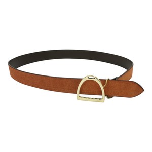 Eco Friendly Brown Genuine Leather <b>Belts</b> With Luxury Horse Stirrup Buckle Gift Ideas Fashionable Casual Waist <b>Belts</b> For <b>Girls</b> - Product Image 5