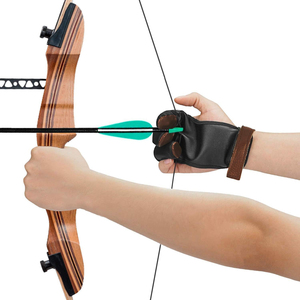 Guante de Tiro con Arco FIT CHAMP Unisex de Cuero para 3 Dedos, Ajustable con Cierre de Gancho y Bucle, Transpirable y Ligero, para Arco Recurvo y Compuesto - Product Image 4