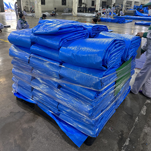 Blue PE Tarpaulin High Durability Heavy Duty Large Capacity Optional Colors and Sizes Waterproof Sunproof <b>Sheet</b> Tarp - Product Image 2