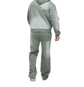 Conjunto Deportivo con Capucha para Hombre, Color Sólido, Sudadera de Manga Larga y Pantalones, 100% Algodón, Transpirable, Ropa Casual de Otoño - Product Image 6